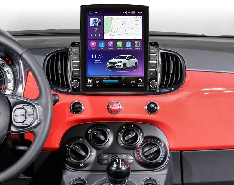 Navigatie dedicata cu Android Fiat 500 2015 - 2020, 8GB RAM, Radio GPS Dual Zone, Touchscreen IPS 9.7