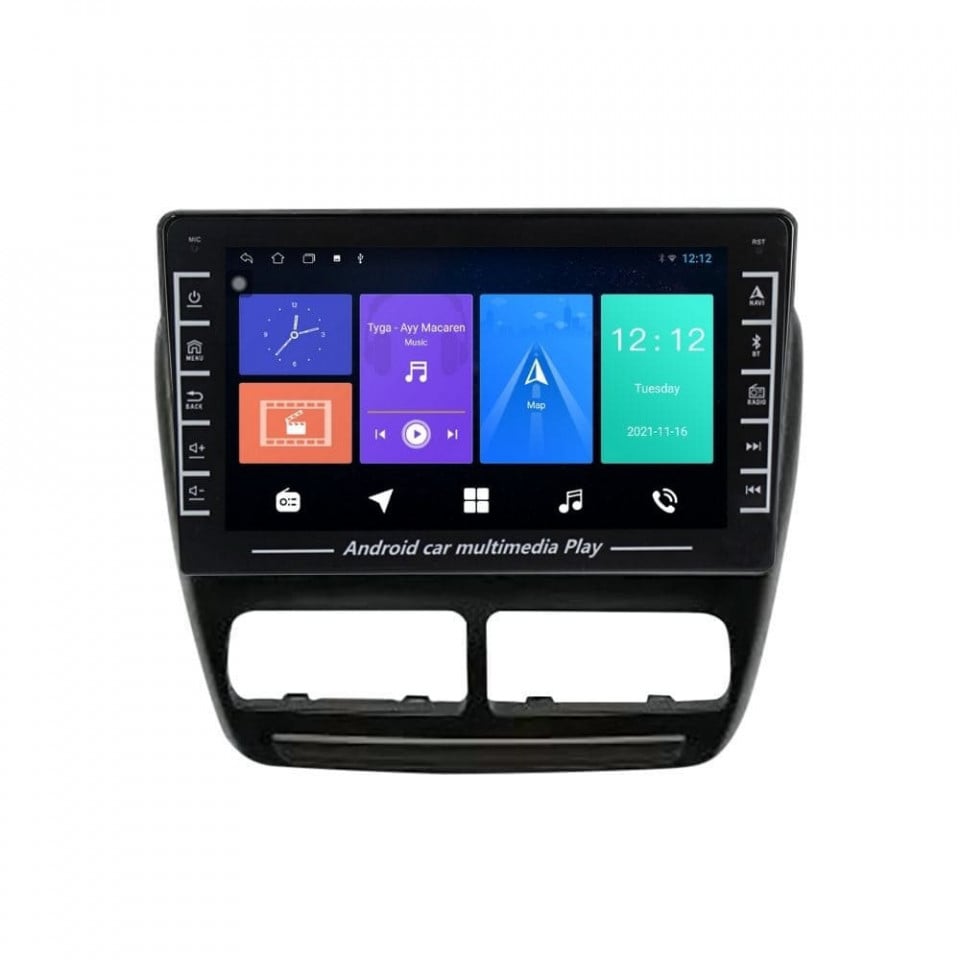 Navigatie dedicata cu Android Fiat Doblo 2010 - 2015, 1GB RAM, Radio GPS Dual Zone, Display HD IPS 8