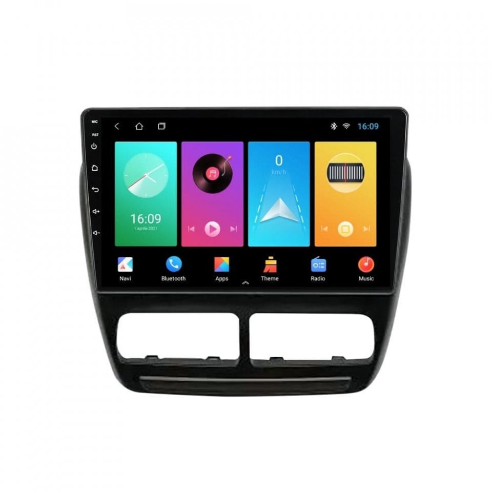 Navigatie dedicata cu Android Fiat Doblo 2010 - 2015, 2GB RAM, Radio GPS Dual Zone, Display HD IPS 10