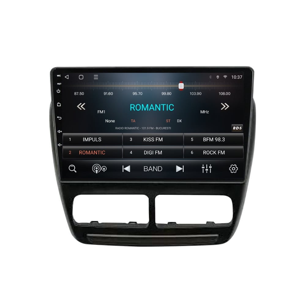 Navigatie dedicata cu Android Fiat Doblo 2010 - 2015, 2GB RAM, Radio GPS Dual Zone, Display HD QLED 10