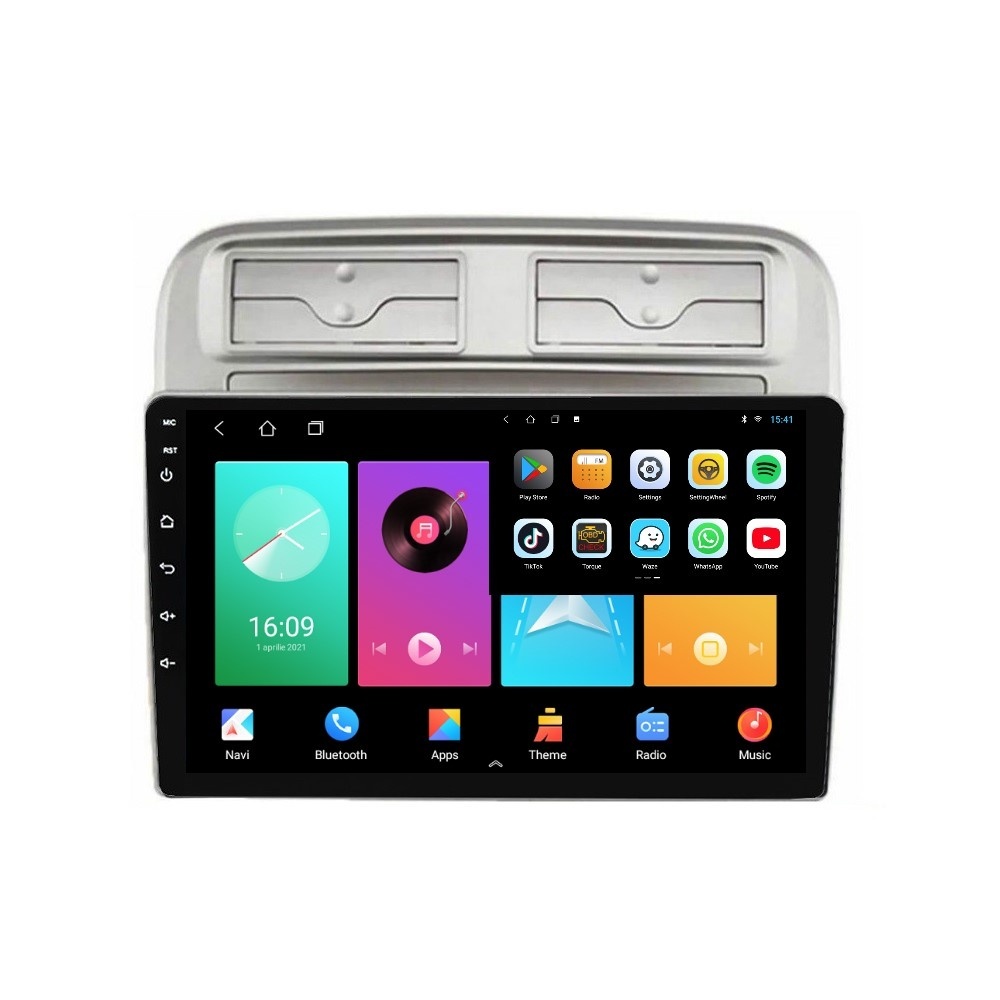 Navigatie dedicata cu Android Fiat Punto 199 / Grande Punto 2005 - 2010, 1GB RAM, Radio GPS Dual Zone, Display HD IPS 9
