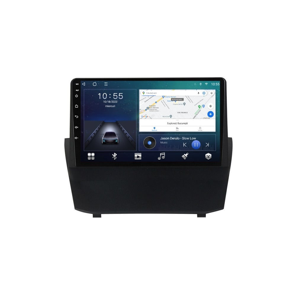 Navigatie dedicata cu Android Ford Fiesta VI 2008 - 2019, 3GB RAM, Radio GPS Dual Zone, Display HD QLED 9