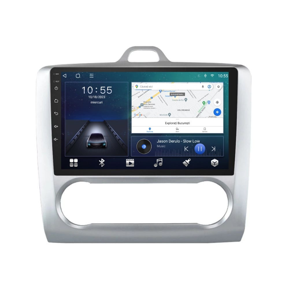 Navigatie dedicata cu Android Ford Focus II 2004 - 2011, clima automata, 3GB RAM, Radio GPS Dual Zone, Display HD QLED 9