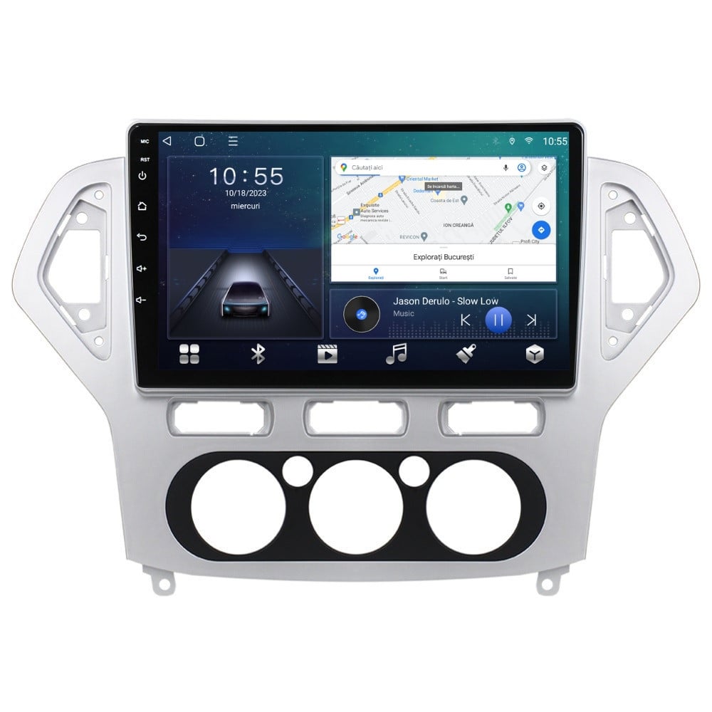 Navigatie dedicata cu Android Ford Mondeo IV 2007 - 2011, clima manuala, 2GB RAM, Radio GPS Dual Zone, Display HD QLED 10