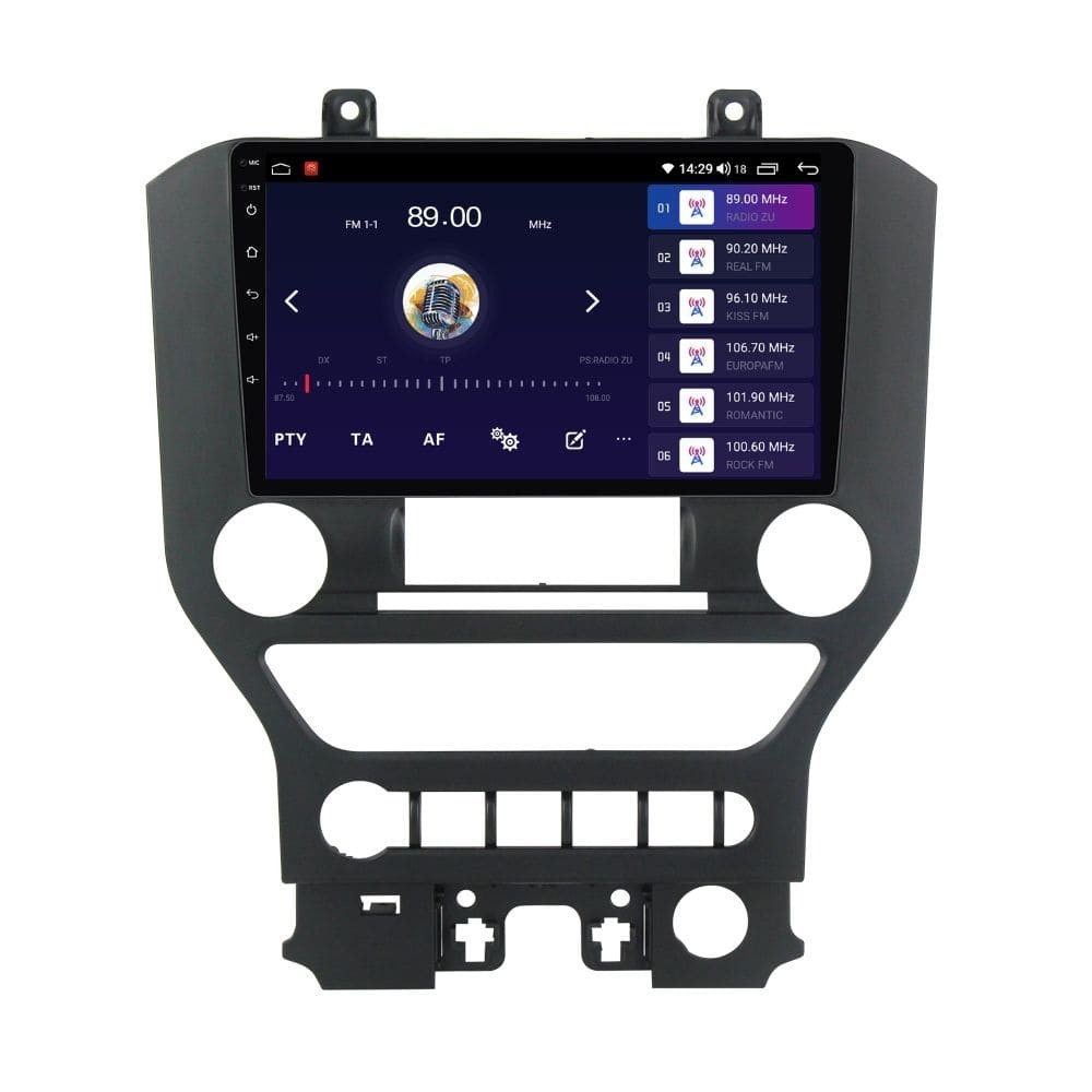 Navigatie dedicata cu Android Ford Mustang 2014 - 2021 cu navigatie originala, 2GB RAM, Radio GPS Dual Zone, Display HD QLED 9