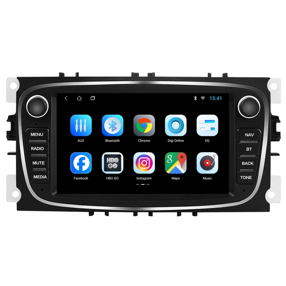 Navigatie dedicata cu Android Ford S-Max 2007 - 2014, negru, 2GB RAM, Radio GPS Dual Zone, Display HD 7