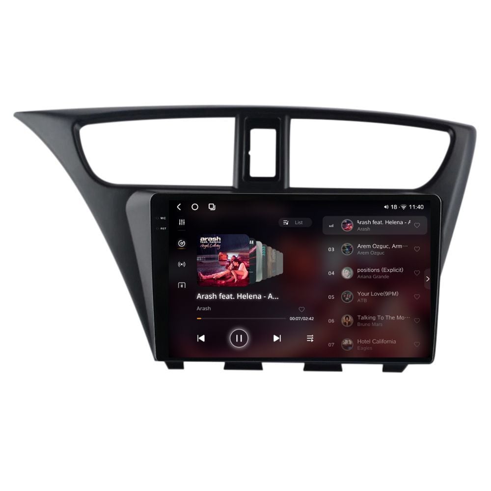 Navigatie dedicata cu Android Honda Civic IX Hatchback 2011 - 2015, 12GB RAM, Radio GPS Dual Zone, Display 2K QLED 9.5