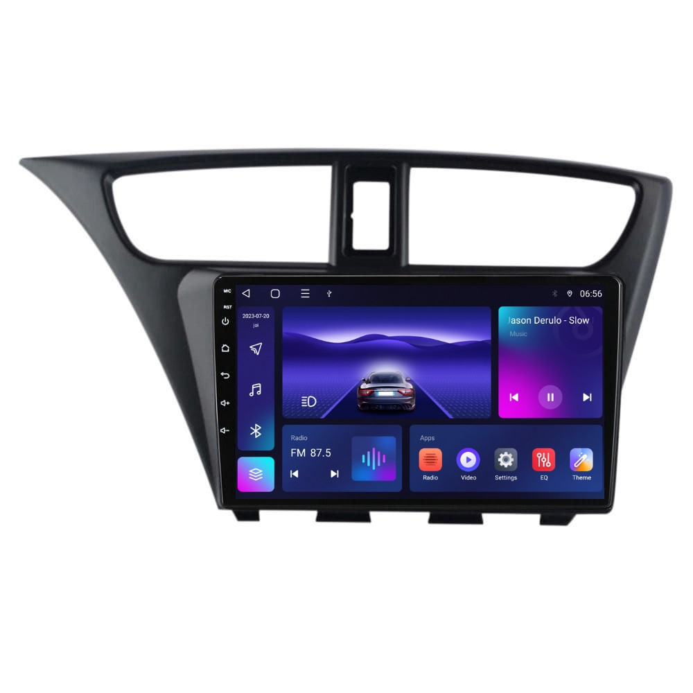 Navigatie dedicata cu Android Honda Civic IX Hatchback 2011 - 2015, 2GB RAM, Radio GPS Dual Zone, Display HD QLED 9