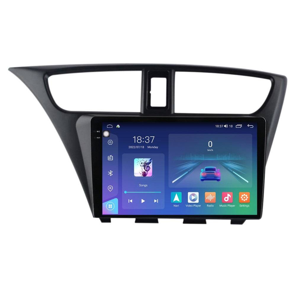 Navigatie dedicata cu Android Honda Civic IX Hatchback 2011 - 2015, 4GB RAM, Radio GPS Dual Zone, Display 2K QLED 9.5