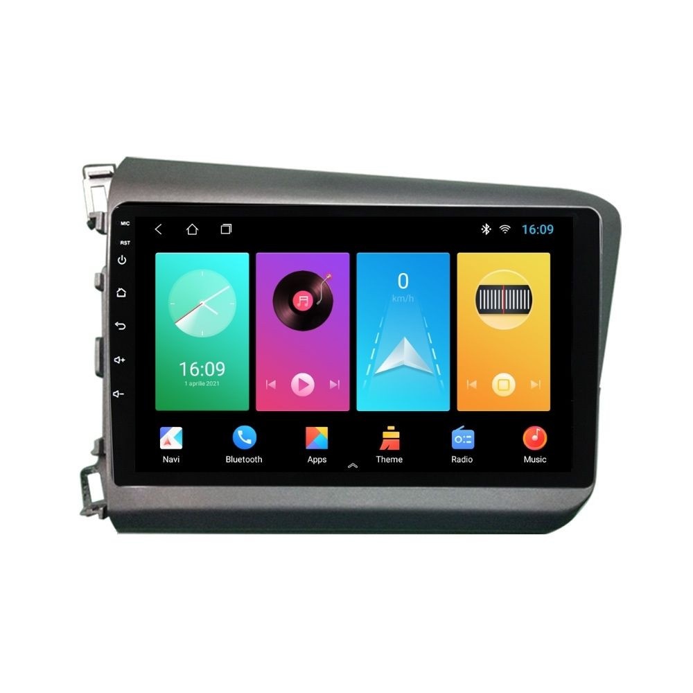 Navigatie dedicata cu Android Honda Civic IX Sedan 2011 - 2015, 2GB RAM, Radio GPS Dual Zone, Display HD IPS 9