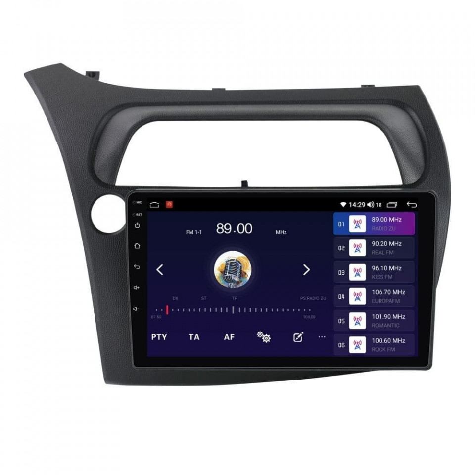 Navigatie dedicata cu Android Honda Civic VIII Hatchback 2006 - 2011, 4GB RAM, Radio GPS Dual Zone, Display HD QLED 9