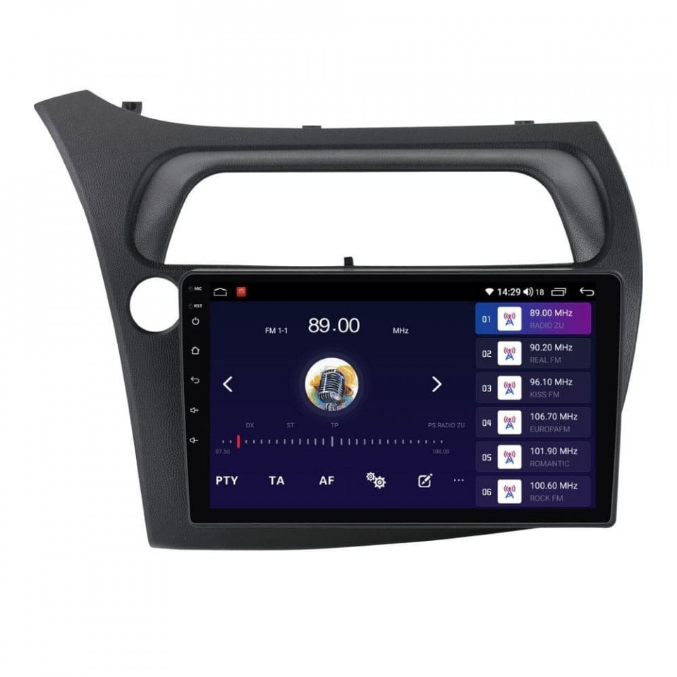 Navigatie dedicata cu Android Honda Civic VIII Hatchback 2006 - 2011, 6GB RAM, Radio GPS Dual Zone, Display HD QLED 9