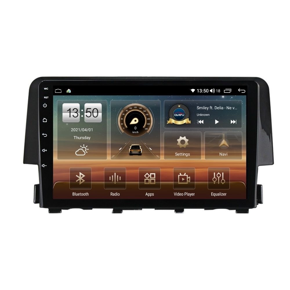 Navigatie dedicata cu Android Honda Civic X 2015 - 2021, 2GB RAM, Radio GPS Dual Zone, Display HD QLED 9