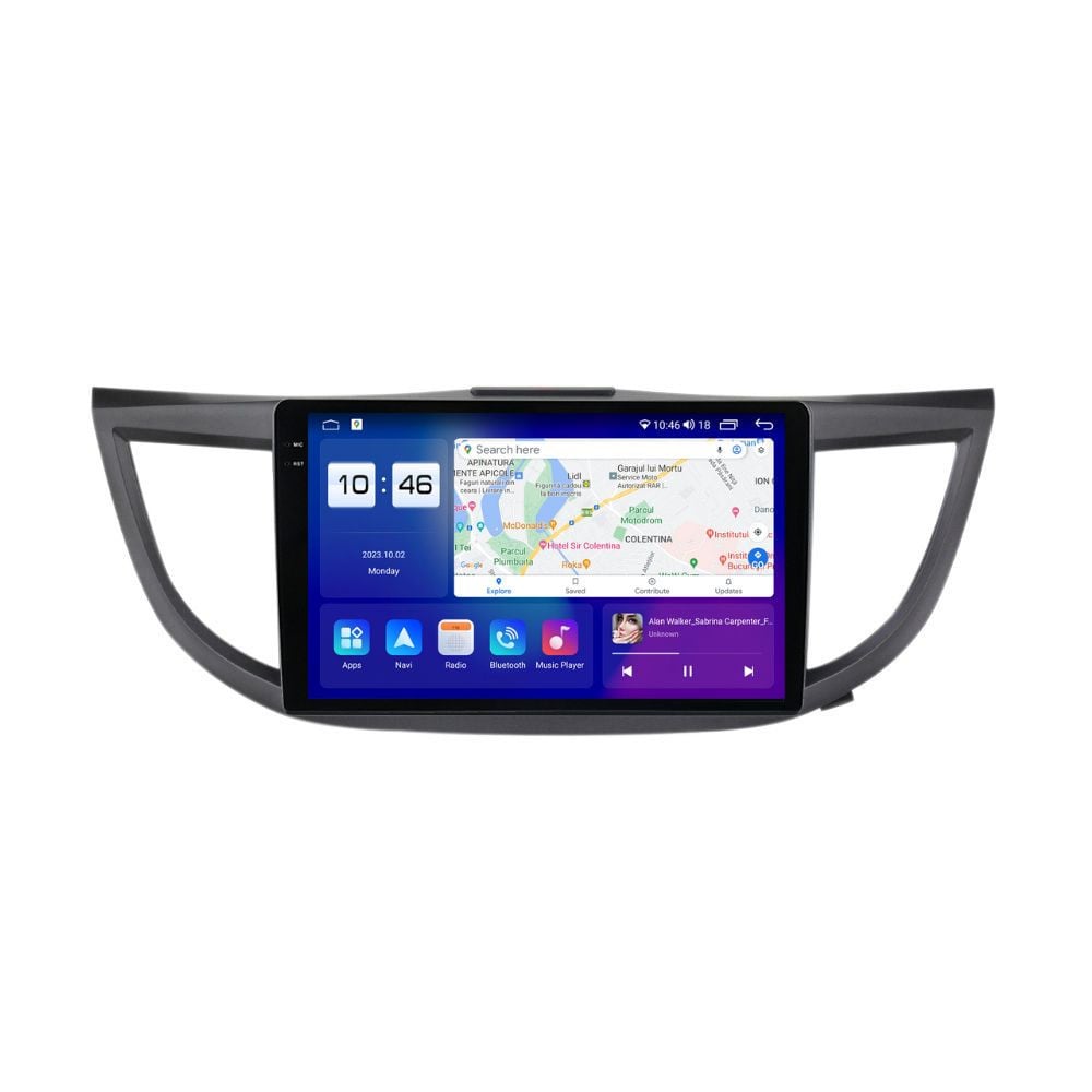 Navigatie dedicata cu Android Honda CR-V IV 2012 - 2018, 4GB RAM, Radio GPS Dual Zone, Display 2K QLED 10.36