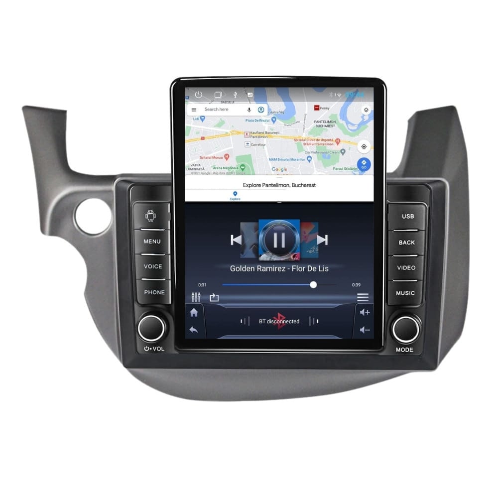 Navigatie dedicata cu Android Honda Jazz III 2007 - 2013, 1GB RAM, Radio GPS Dual Zone, Touchscreen IPS 9.7