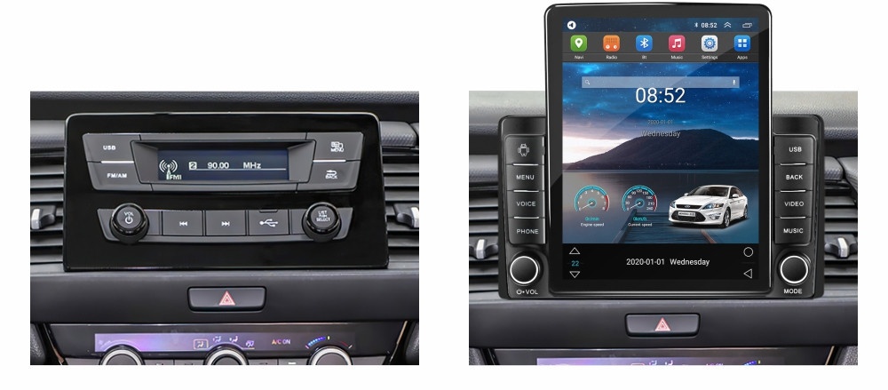 Navigatie dedicata cu Android Honda Jazz V dupa 2020, 1GB RAM, Radio GPS Dual Zone, Touchscreen IPS 9.7" HD tip Tesla, Internet Wi-Fi, Bluetooth, MirrorLink, USB - Imagine 4