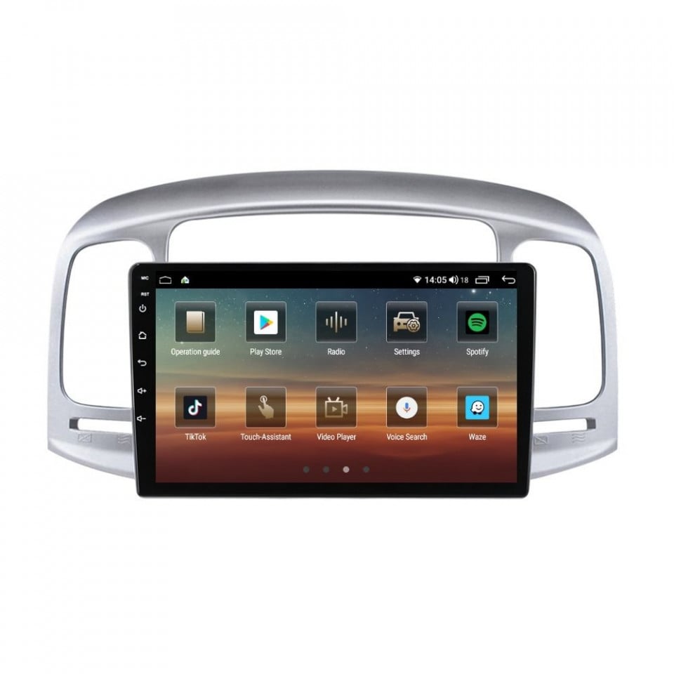 Navigatie dedicata cu Android Hyundai Accent III 2005 - 2010, 6GB RAM, Radio GPS Dual Zone, Display HD QLED 9