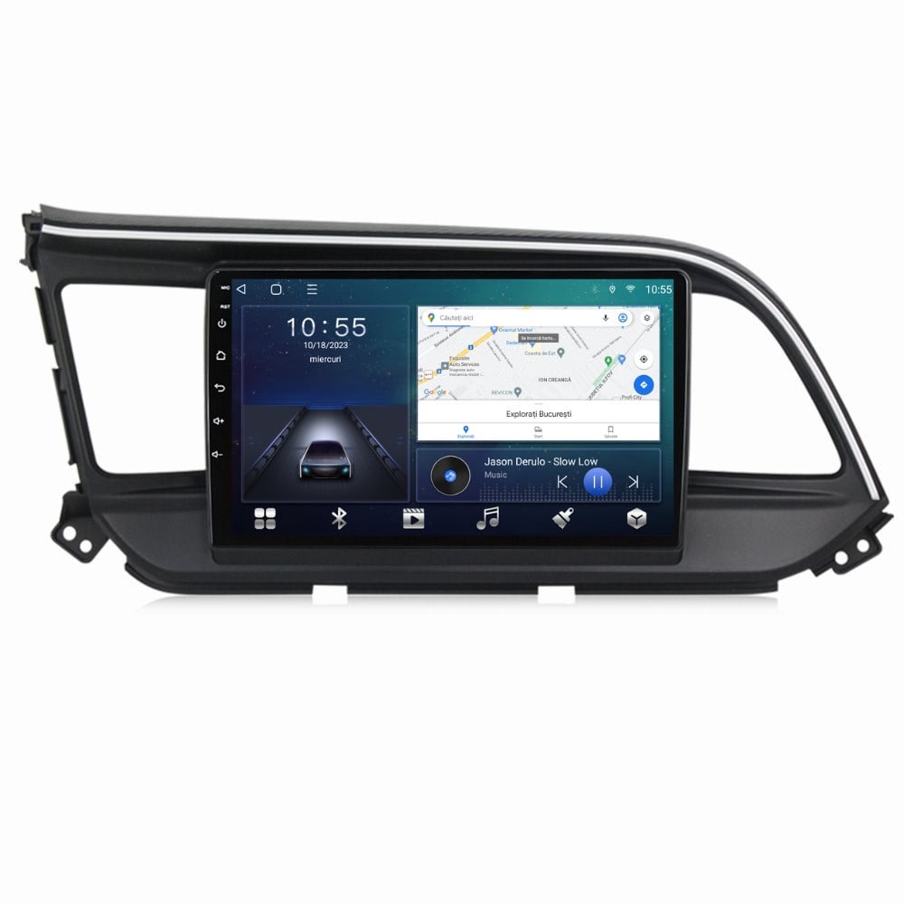 Navigatie dedicata cu Android Hyundai Elantra VI 2019 - 2020, 2GB RAM, Radio GPS Dual Zone, Display HD QLED 9