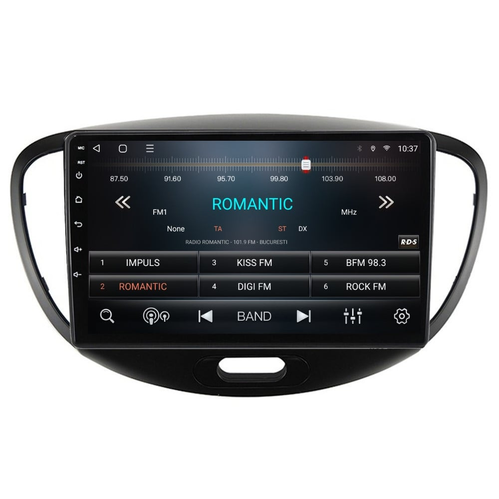 Navigatie dedicata cu Android Hyundai i10 2007 - 2013, 3GB RAM, Radio GPS Dual Zone, Display HD QLED 9