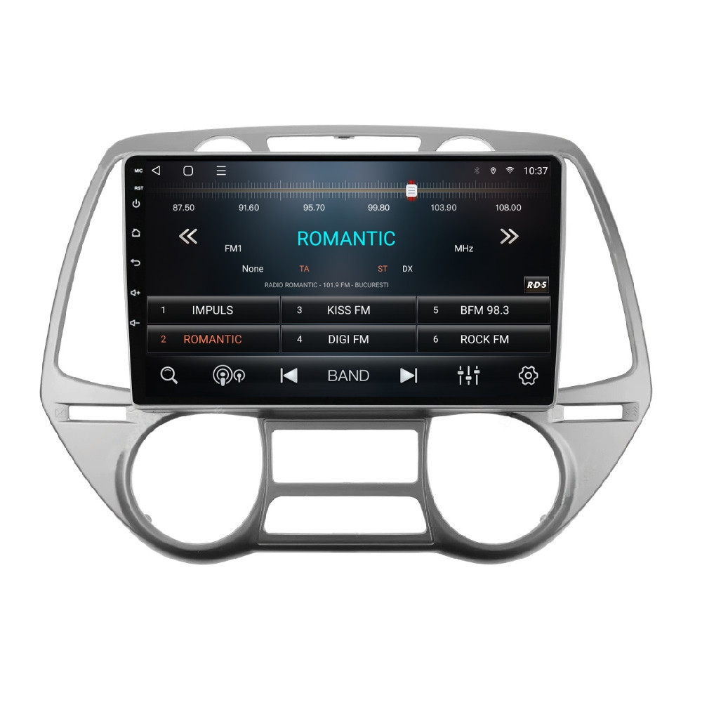 Navigatie dedicata cu Android Hyundai i20 2008 - 2012, clima automata, 2GB RAM, Radio GPS Dual Zone, Display HD QLED 9