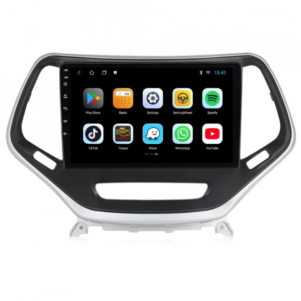 Navigatie dedicata cu Android Jeep Cherokee V 2014 - 2019, 2GB RAM, Radio GPS Dual Zone, Display HD IPS 10