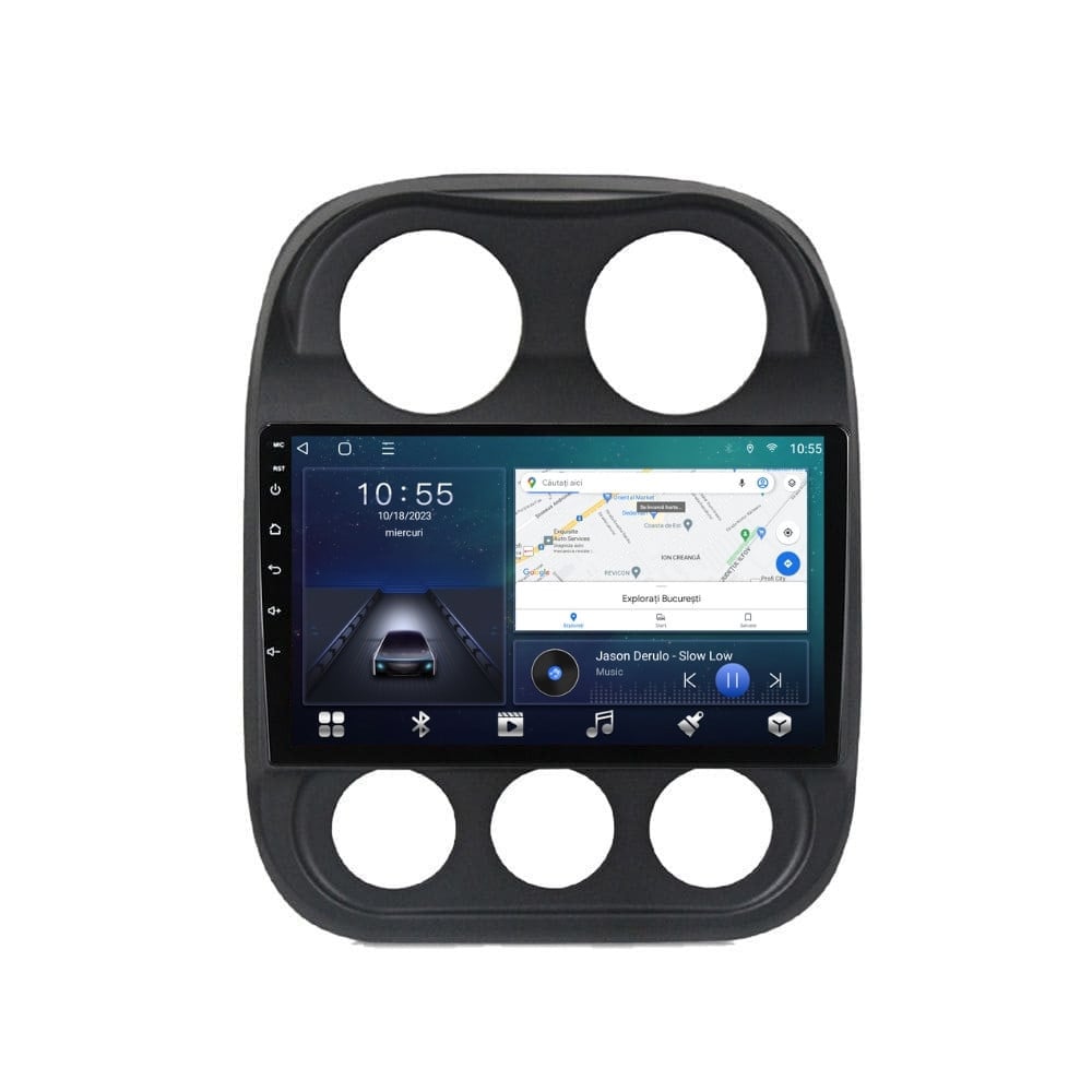 Navigatie dedicata cu Android Jeep Compass I 2011 - 2016, 3GB RAM, Radio GPS Dual Zone, Display HD QLED 10