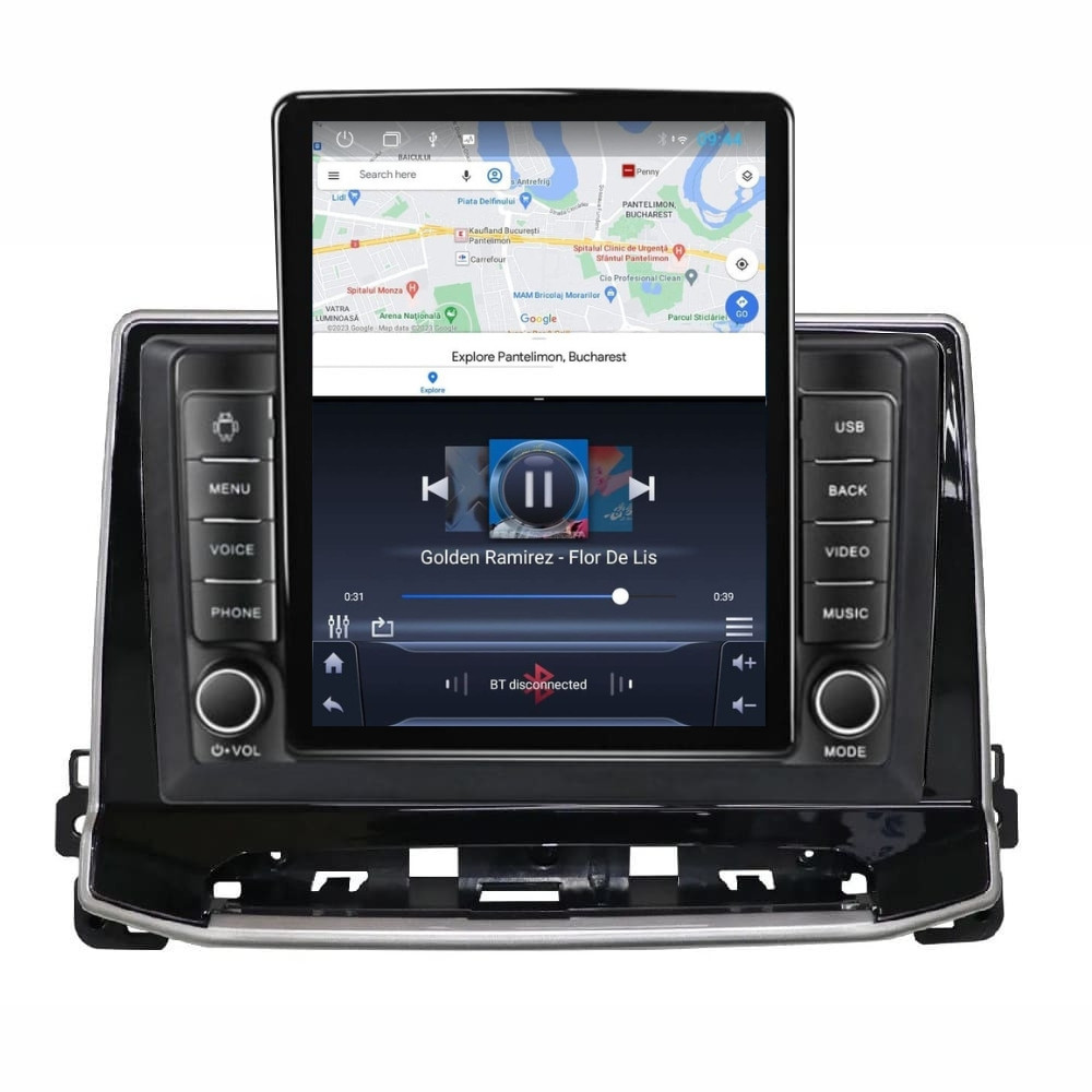 Navigatie dedicata cu Android Jeep Compass II dupa 2021, 2GB RAM, Radio GPS Dual Zone, Touchscreen IPS 9.7