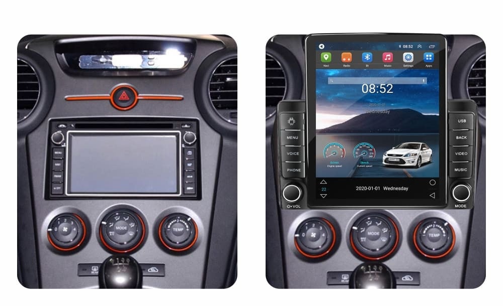 Navigatie dedicata cu Android KIA Carens III 2006 - 2013, clima manuala, 2GB RAM, Radio GPS Dual Zone, Touchscreen IPS 9.7