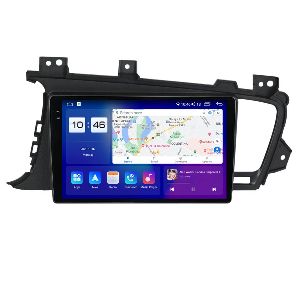 Navigatie dedicata cu Android Kia Optima I 2010 - 2015, 4GB RAM, Radio GPS Dual Zone, Display 2K QLED 9.5