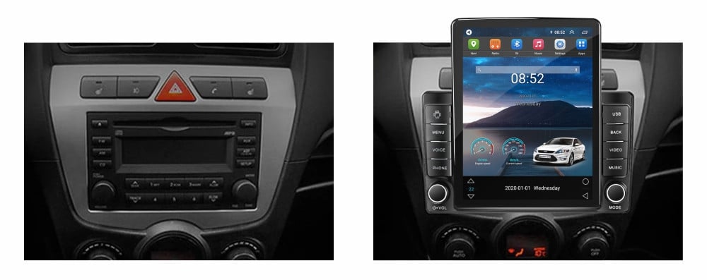 Navigatie dedicata cu Android Kia Picanto I 2007 - 2011, 2GB RAM, Radio GPS Dual Zone, Touchscreen IPS 9.7