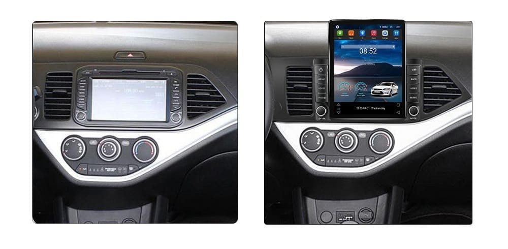 Navigatie dedicata cu Android Kia Picanto II 2011 - 2017, 1GB RAM, Radio GPS Dual Zone, Touchscreen IPS 9.7