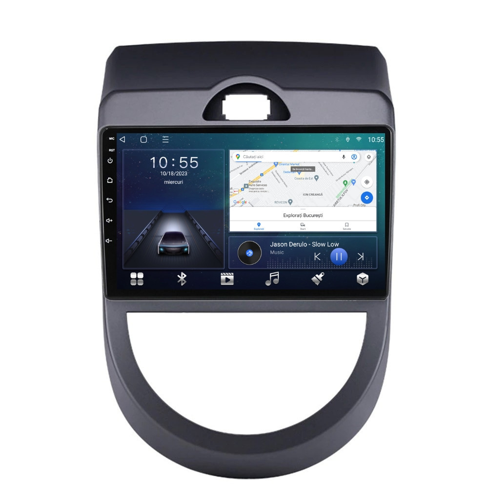 Navigatie dedicata cu Android Kia Soul 2009 - 2013, 2GB RAM, Radio GPS Dual Zone, Display HD QLED 9