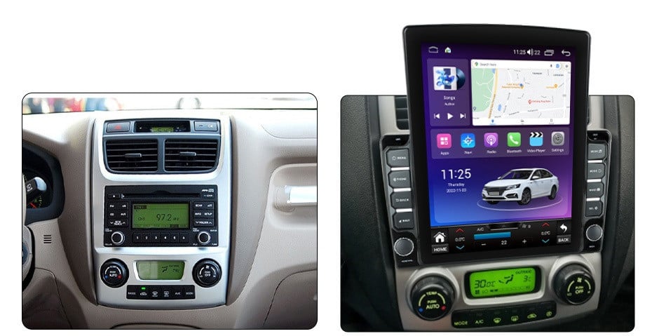 Navigatie dedicata cu Android KIA Sportage 2004 - 2010 fabricata in Coreea, 8GB RAM, Radio GPS Dual Zone, Touchscreen IPS 9.7