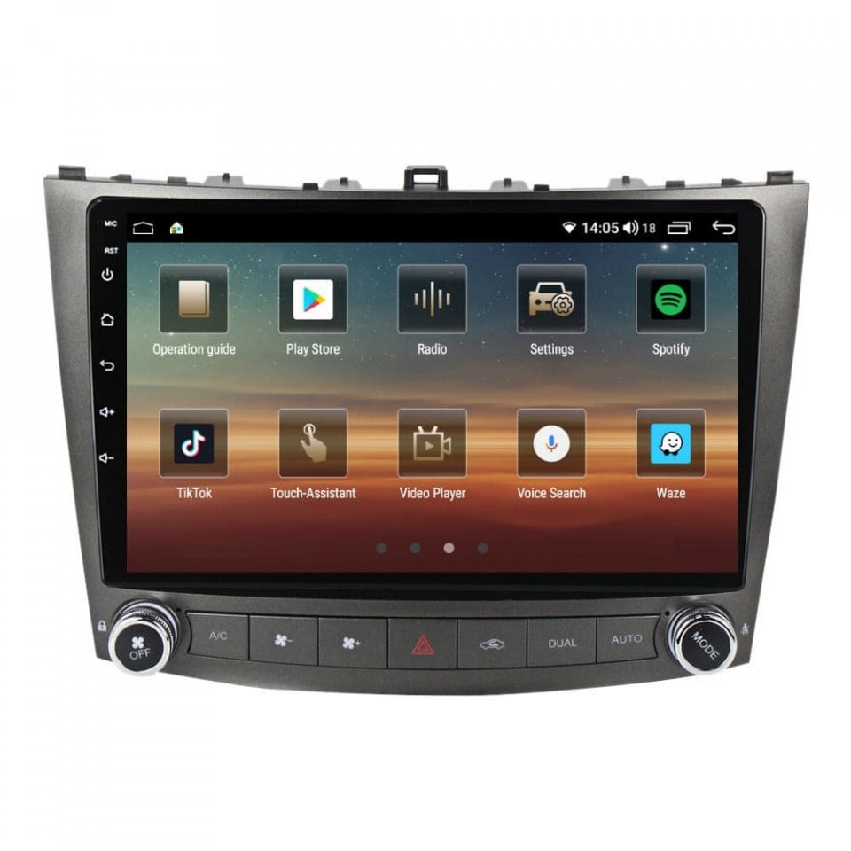 Navigatie dedicata cu Android Lexus IS 2005 - 2013, 8GB RAM, Radio GPS Dual Zone, Display HD QLED 10