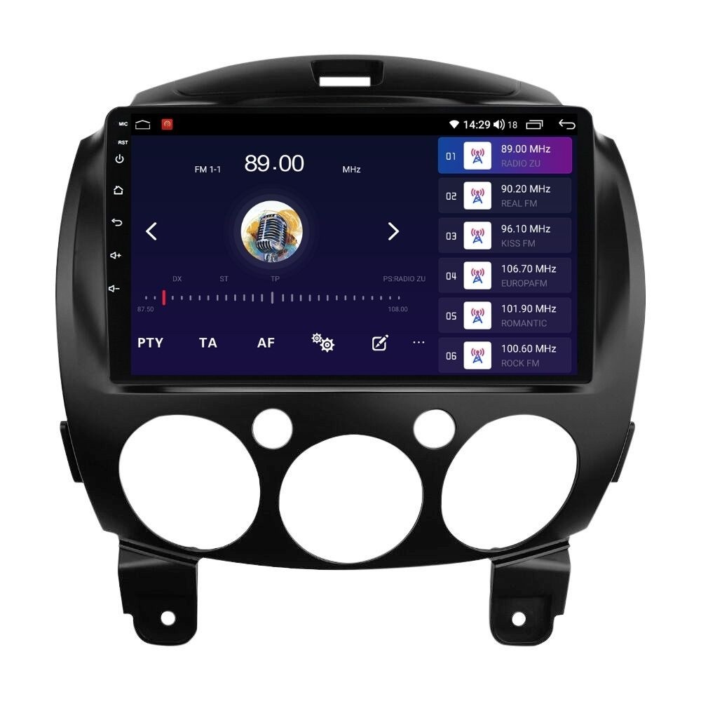 Navigatie dedicata cu Android Mazda 2 2007 - 2014, 2GB RAM, Radio GPS Dual Zone, Display HD QLED 9