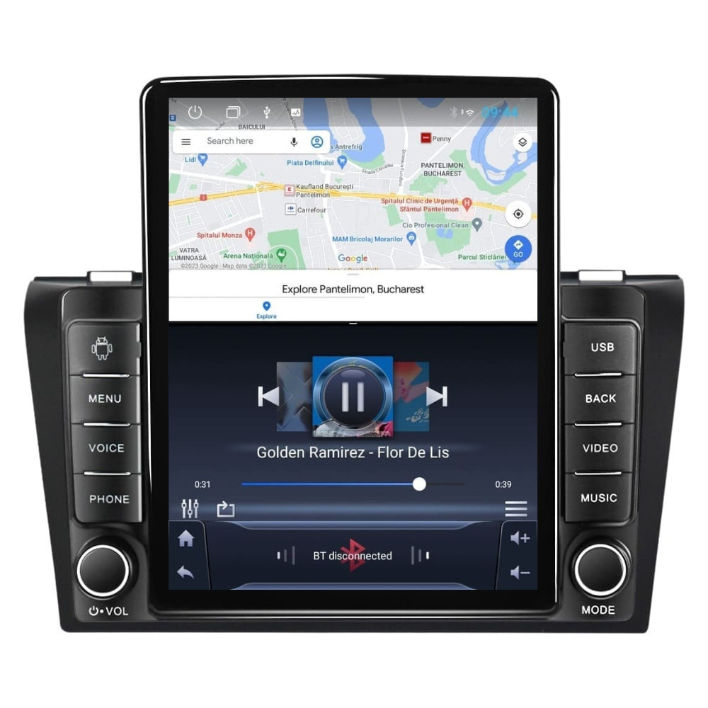 Navigatie dedicata cu Android Mazda 3 2003 - 2009, 1GB RAM, Radio GPS Dual Zone, Touchscreen IPS 9.7