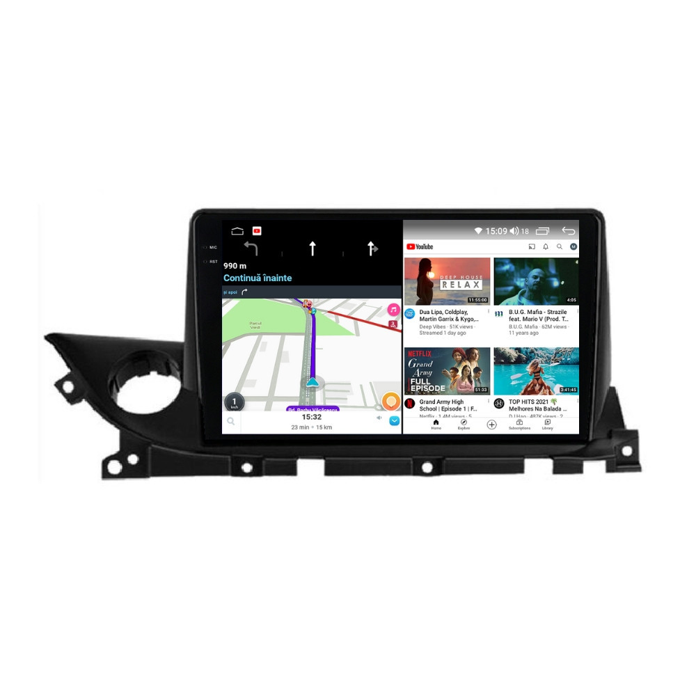 Navigatie dedicata cu Android Mazda 6 dupa 2018, 4GB RAM, Radio GPS Dual Zone, Display 2K QLED 9.5" Touchscreen, Internet Wi-Fi si slot SIM 4G, Bluetooth, MirrorLink, USB - Imagine 7