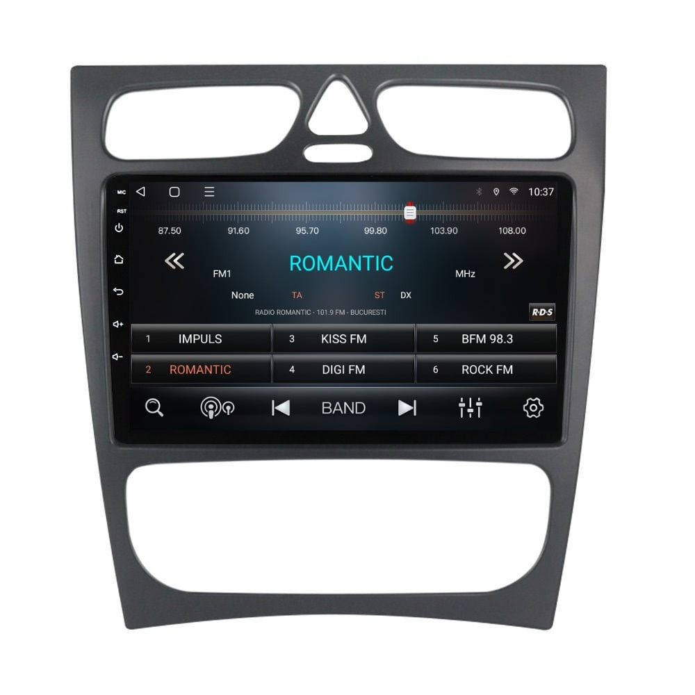 Navigatie dedicata cu Android Mercedes C-Class W203 2000 - 2004, 3GB RAM, Radio GPS Dual Zone, Display HD QLED 9