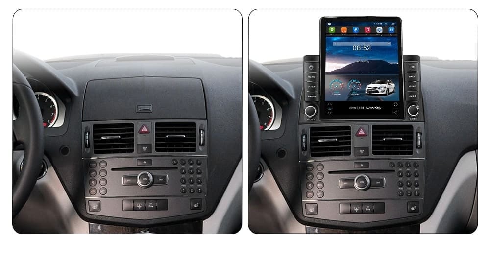 Navigatie dedicata cu Android Mercedes C-Class W204 2007 - 2011, 1GB RAM, Radio GPS Dual Zone, Touchscreen IPS 9.7