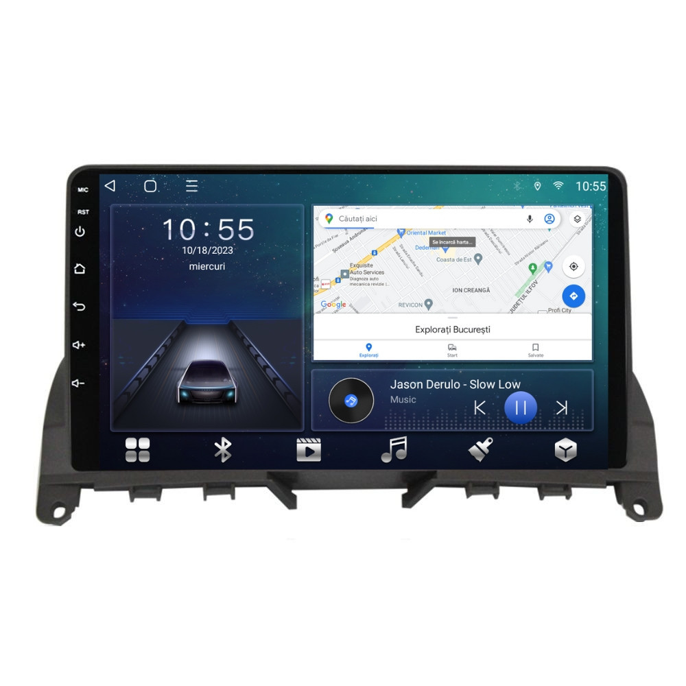 Navigatie dedicata cu Android Mercedes C-Class W204 2007 - 2011, 2GB RAM, Radio GPS Dual Zone, Display HD QLED 9