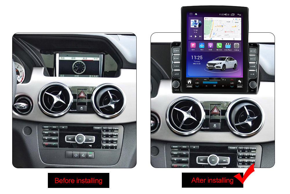 Navigatie dedicata cu Android Mercedes GLK X204 2012 - 2015, 8GB RAM, Radio GPS Dual Zone, Touchscreen IPS 9.7