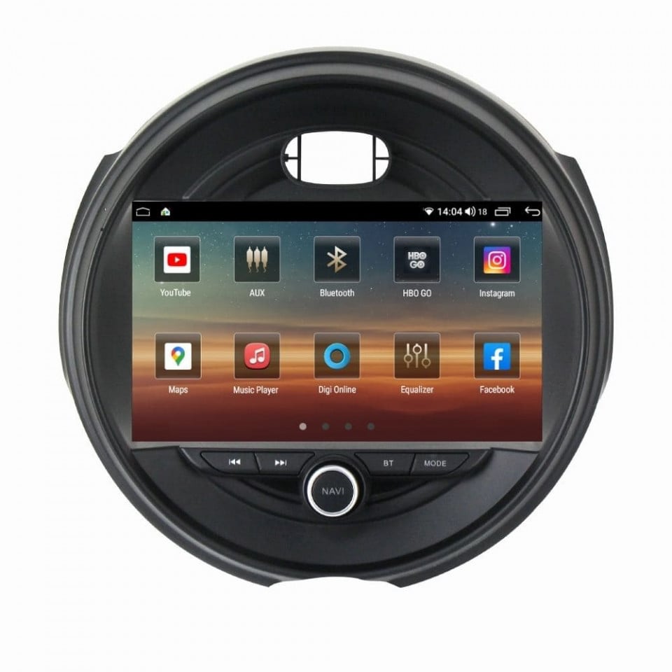 Navigatie dedicata cu Android Mini Cooper / One (F55, F56, F57) 2014 - 2020, 4GB RAM, Radio GPS Dual Zone, Display HD QLED 9