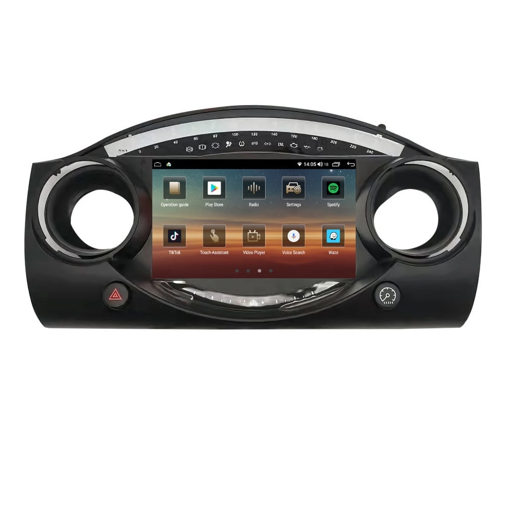 Navigatie dedicata cu Android Mini Cooper / One (R50, R52, R53) 2001 - 2008, 8GB RAM, Radio GPS Dual Zone, Display HD QLED 9