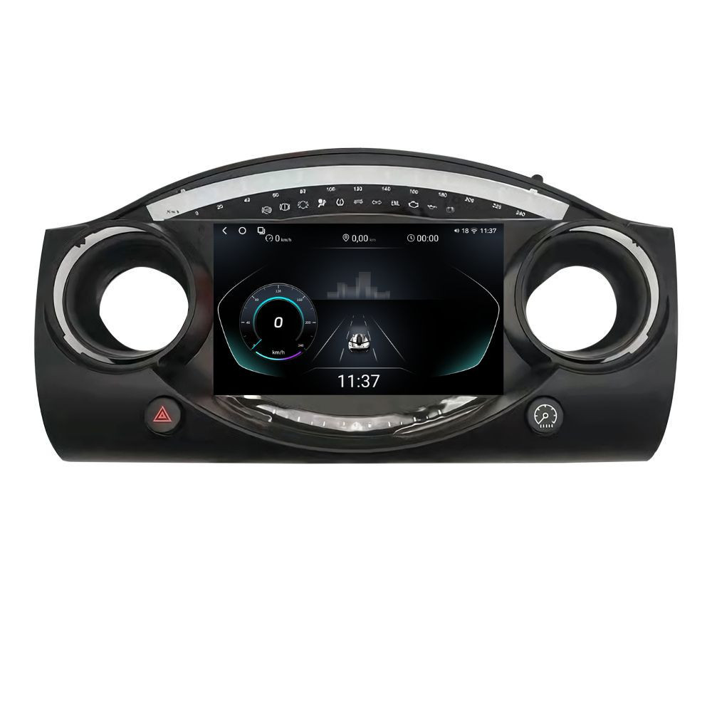 Navigatie dedicata cu Android Mini Cooper / One (R50, R52, R53) 2001 - 2008, 12GB RAM, Radio GPS Dual Zone, Display 2K QLED 9.5