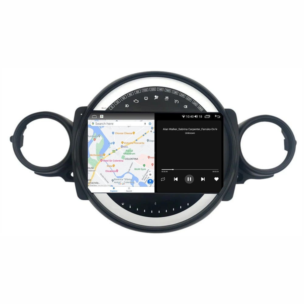 Navigatie dedicata cu Android Mini Cooper / One (R56, R57, R58, R59) 2006 - 2015, 8GB RAM, Radio GPS Dual Zone, Display 2K QLED 9.5