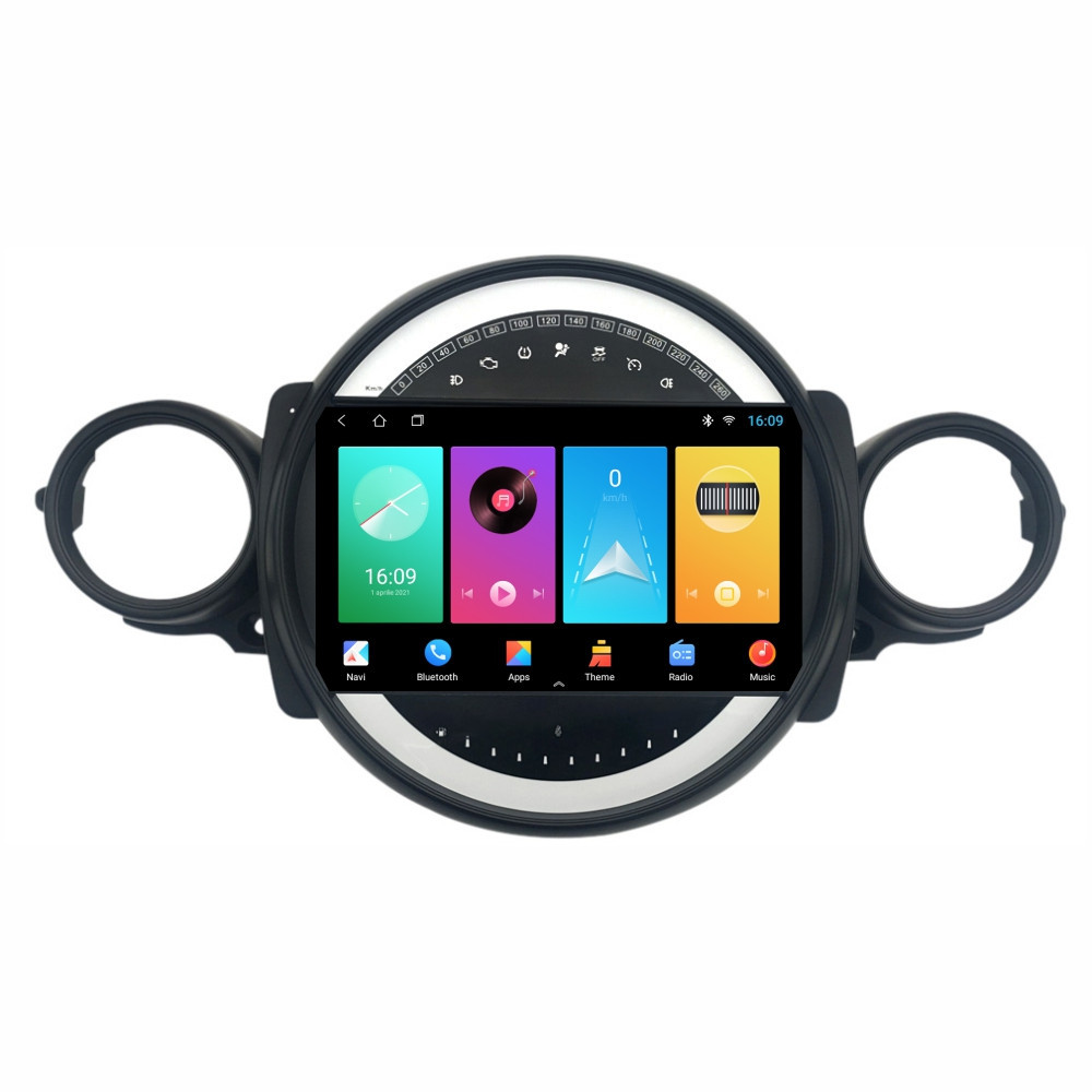 Navigatie dedicata cu Android Mini Cooper / One (R56, R57, R58, R59) 2006 - 2015, 1GB RAM, Radio GPS Dual Zone, Display HD IPS 9