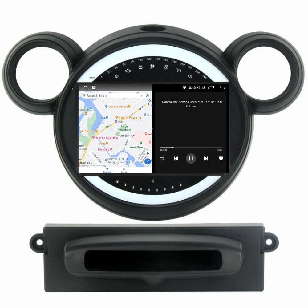 Navigatie dedicata cu Android Mini Countryman / Paceman (R60, R61) 2010 - 2017, 8GB RAM, Radio GPS Dual Zone, Display 2K QLED 9.5