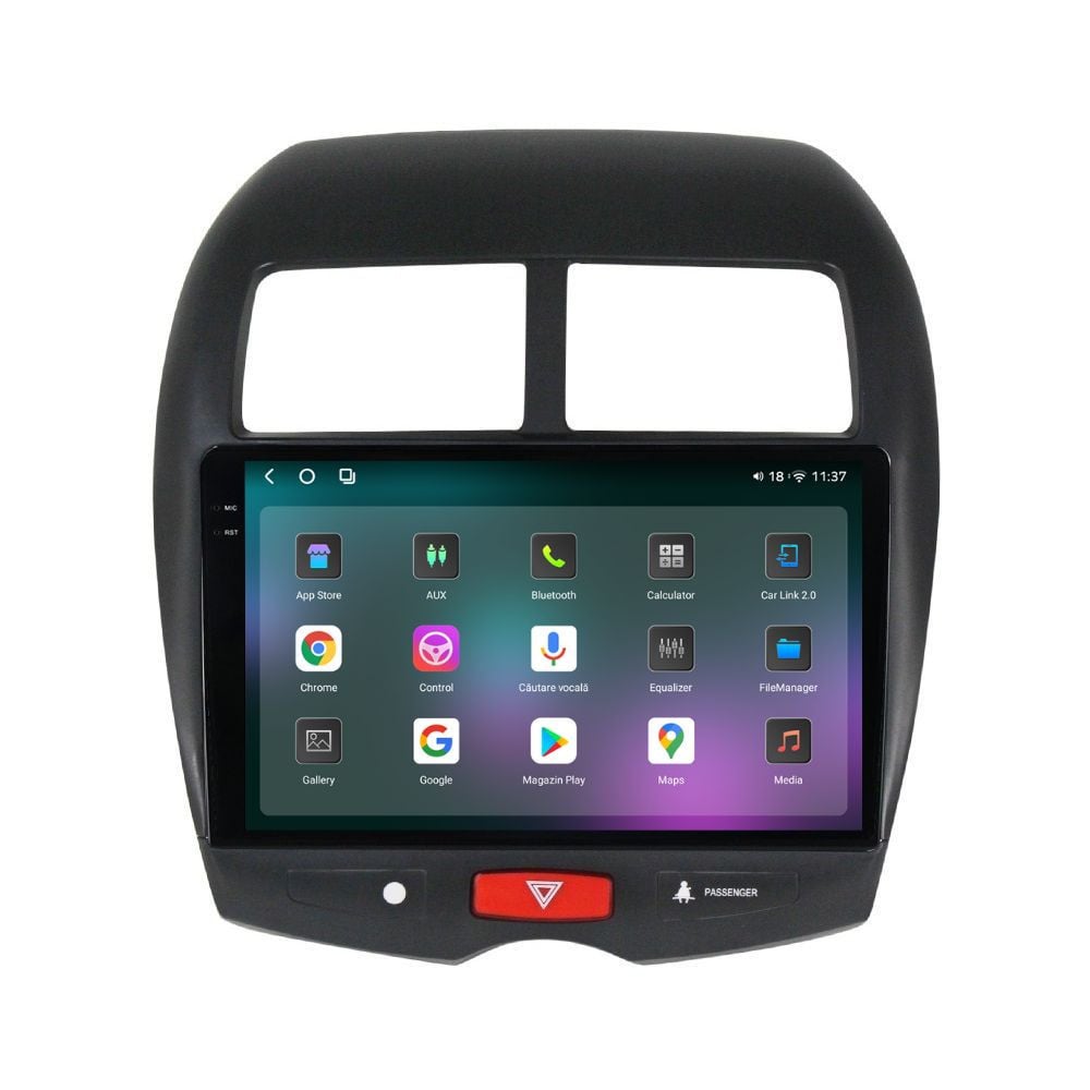 Navigatie dedicata cu Android Mitsubishi ASX 2010 - 2016, 12GB RAM, Radio GPS Dual Zone, Display 2K QLED 10.36