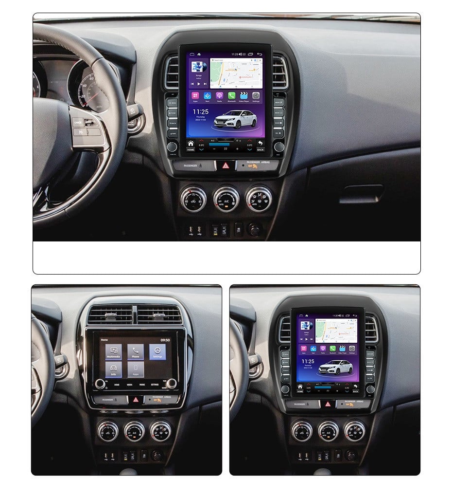 Navigatie dedicata cu Android Mitsubishi ASX 2016 - 2019, 8GB RAM, Radio GPS Dual Zone, Touchscreen IPS 9.7