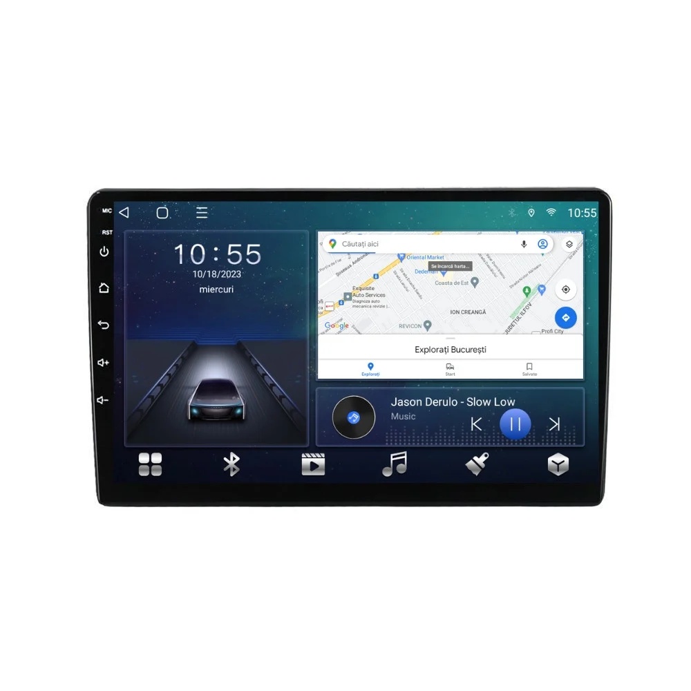 Navigatie dedicata cu Android Mitsubishi ASX dupa 2023, 2GB RAM, Radio GPS Dual Zone, Display HD QLED 9" Touchscreen, Internet Wi-Fi si slot SIM 4G, Bluetooth, MirrorLink, USB